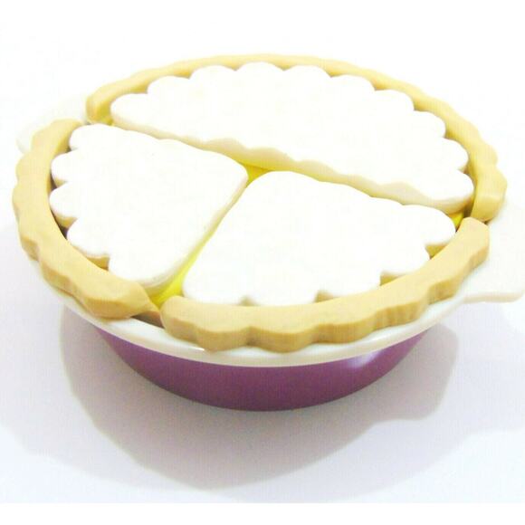 NEW American Girl LEMON MERINGUE PIE + PIE PLATE 4-Piece Kitchen Bakery Set - Picture 7 of 7